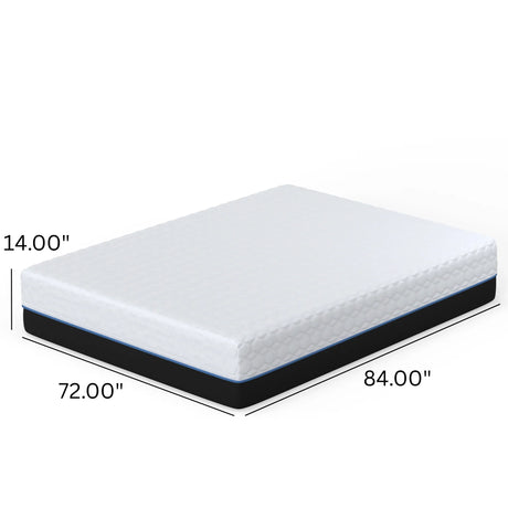 Soft 14-Inch Plush Cooling Memory Foam California King Mattress - Omega Lifestyles