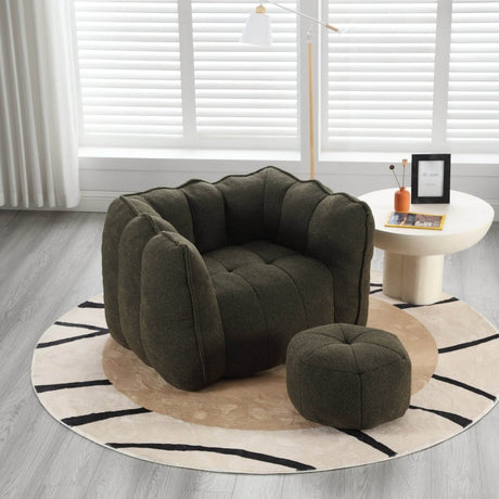 Soft Chenille Bean Bag Chair with Foam - Sleep Galleria