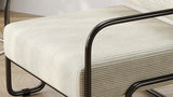 Beige Corduroy Iron Frame Living Room Accent Chair - Omega Lifestyles