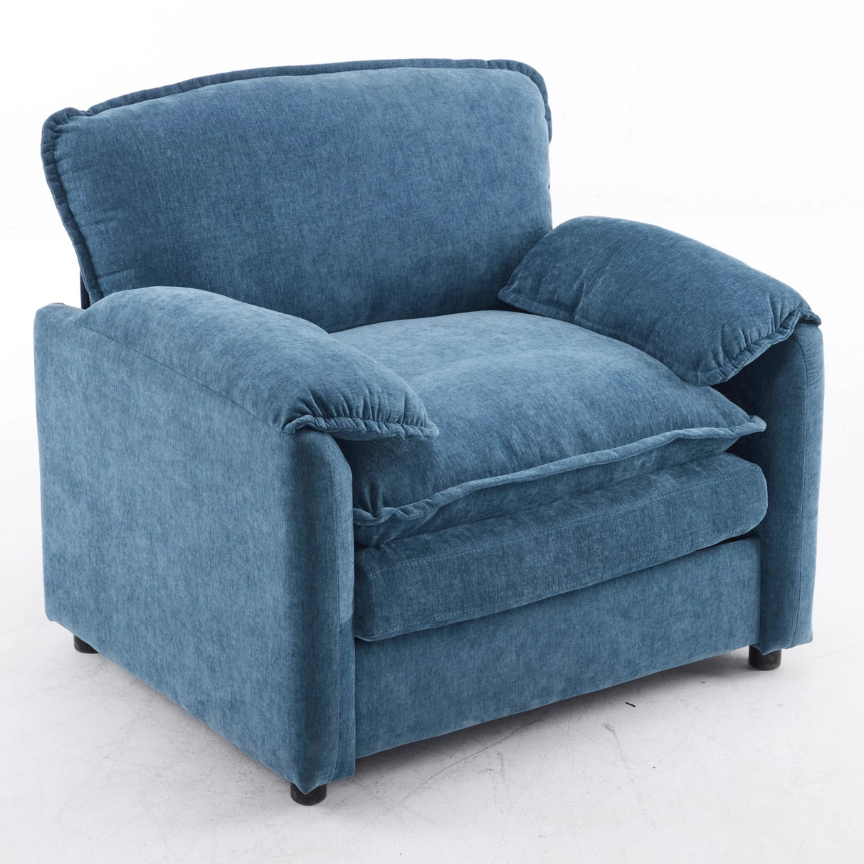 Oversized Chenille Lounge Chair With Thick Cushions - Omega Lifestyles