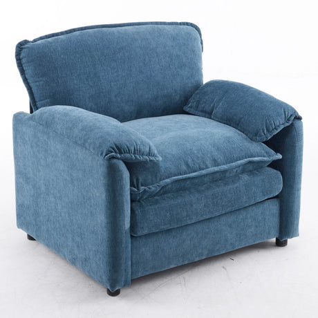 Oversized Chenille Lounge Chair With Thick Cushions - Omega Lifestyles