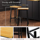 Large Kitchen Island Storage Cart With Bar Stools and Power Outlet - Omega Lifestyles