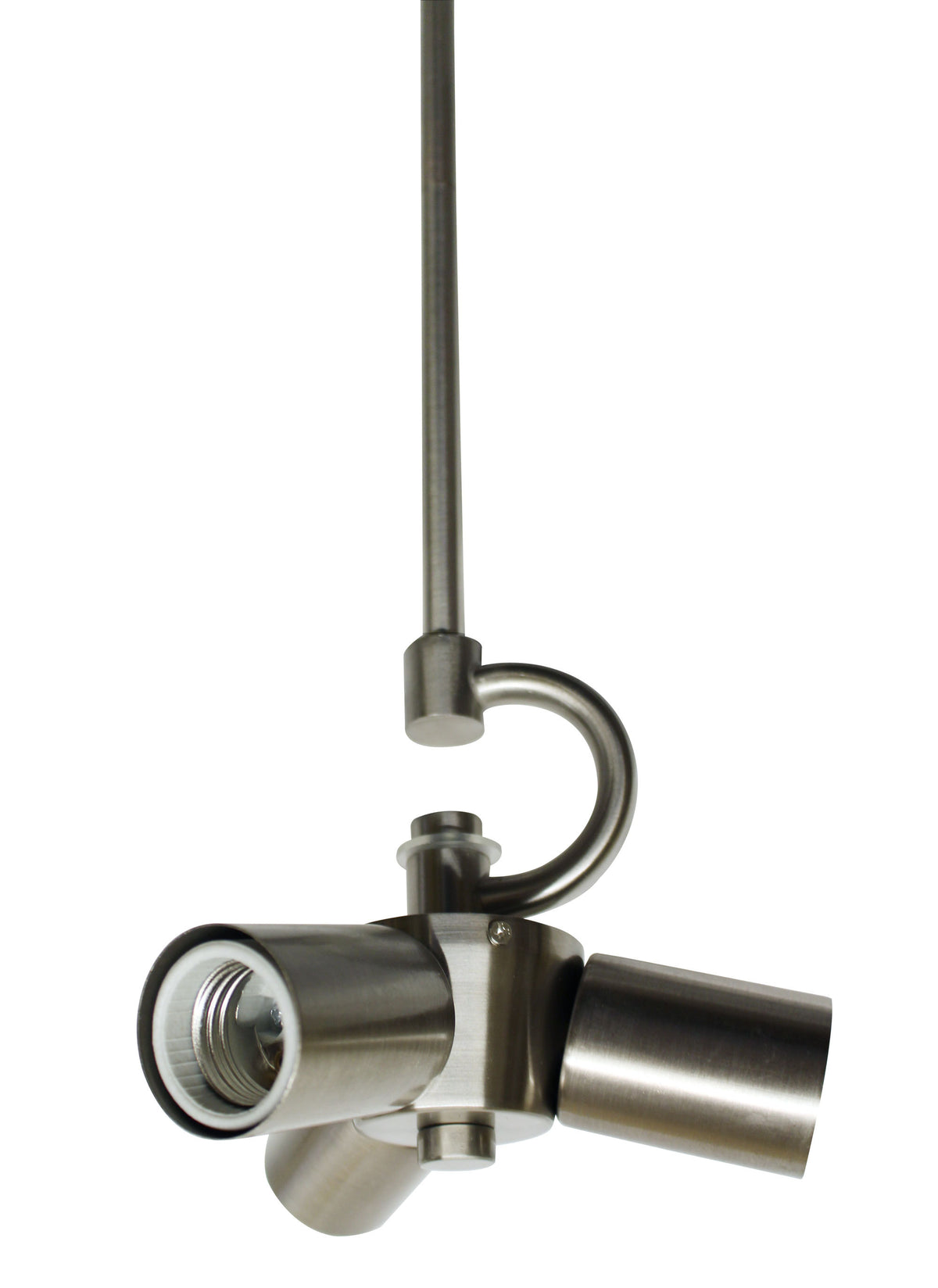 Industrial Vintage Brushed Nickel Pendant Light Fixture