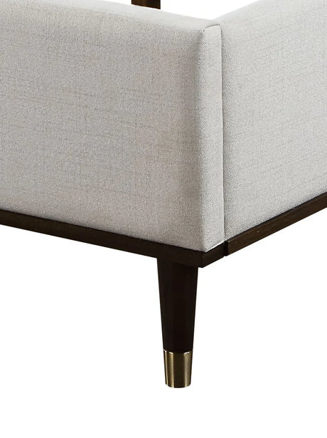 King Light Gray Fabric Upholstered Bed Frame - Omega Lifestyles