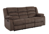 Brown Fabric Upholstered Sofa With Lumbar Support - Omega Lifestyles