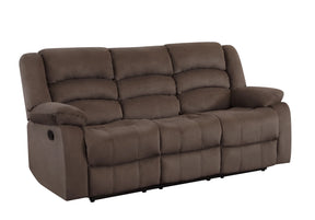 Brown Fabric Upholstered Sofa With Lumbar Support - Omega Lifestyles