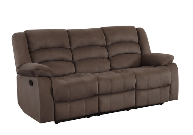 Brown Fabric Upholstered Sofa With Lumbar Support - Omega Lifestyles