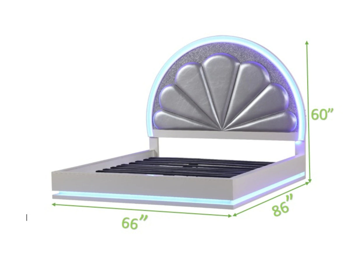 Queen Contemporary LED Wooden Bed Frame - Omega Lifestyles