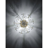 Golden Crystal Flush Mount Ceiling Light Fixture - Omega Lifestyles