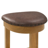 4-Piece Solid Wood Bar Table Set With Padded Stools - Omega Lifestyles