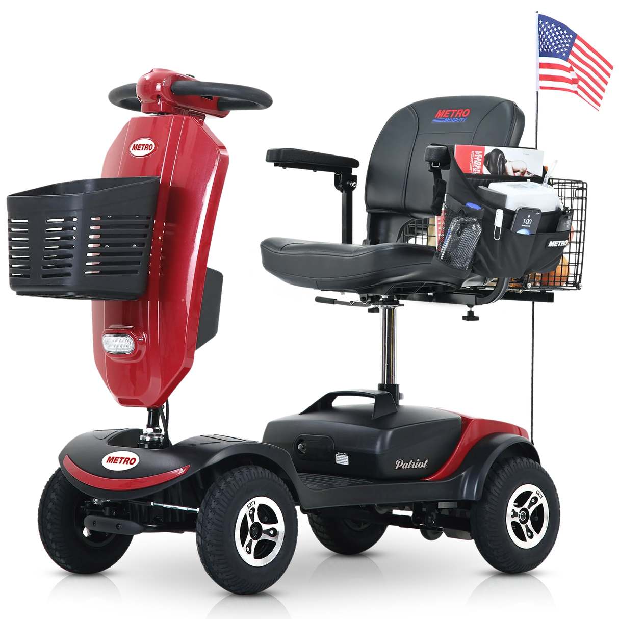 Outdoor Compact Mobility Scooter With Windshield USB Charging - Omega Lifestyles