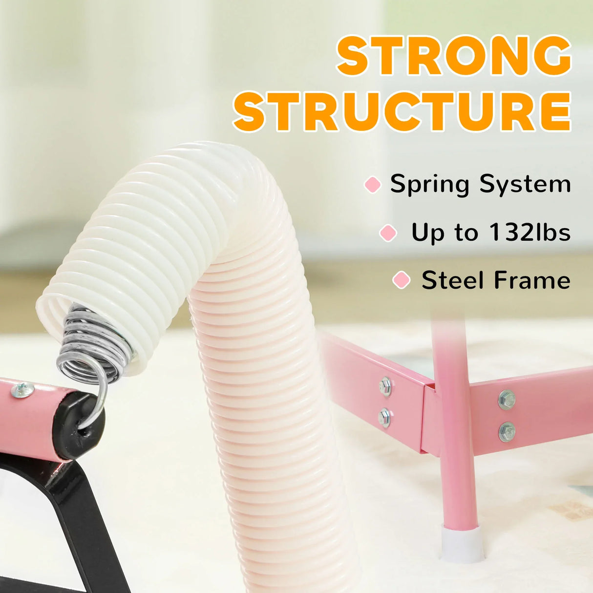 Plush Spring Rocking Horse With Sounds And Saddle - Omega Lifestyles