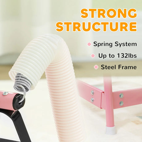 Plush Spring Rocking Horse With Sounds And Saddle - Omega Lifestyles