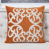 20-Inch Orange Polyester Velvet Pillowcase Cover - Omega Lifestyles