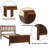 Twin Solid Wood Platform Bed With Headboard And Footboard - Omega Lifestyles