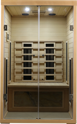 2-Person Eastern Hemlock Wood Infrared Home Sauna - Omega Lifestyles