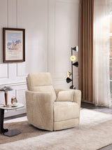 Manual Swivel Recliner With Super Soft Polyester Fabric - Omega Lifestyles