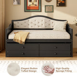 Twin Daybed With Pull-Out Trundle And Storage Drawers - Omega Lifestyles
