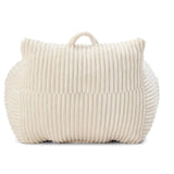 Giant Corduroy Bean Bag Chair With Armrests Footstool - Omega Lifestyles