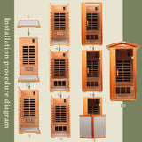 Far Infrared Khaya Wood Outdoor Sauna Room - Omega Lifestyles
