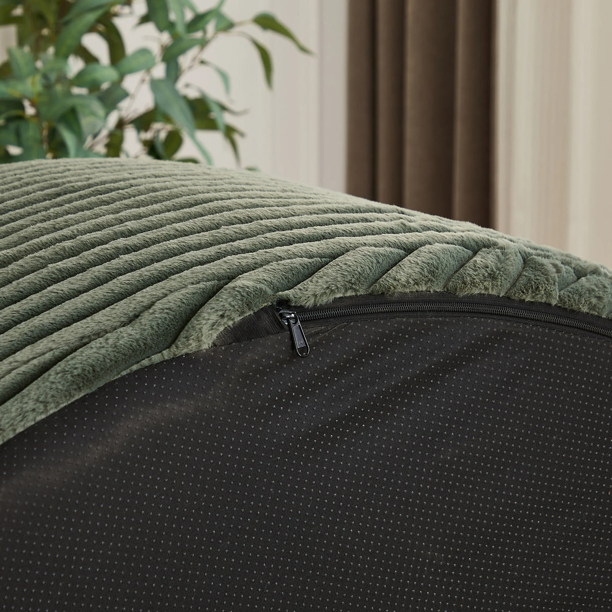 Corduroy Foam Modular Sleeper Chair No Assembly Required - Omega Lifestyles