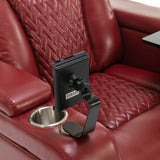 Power Recliner Chair PU Leather With USB Tray Table - Omega Lifestyles