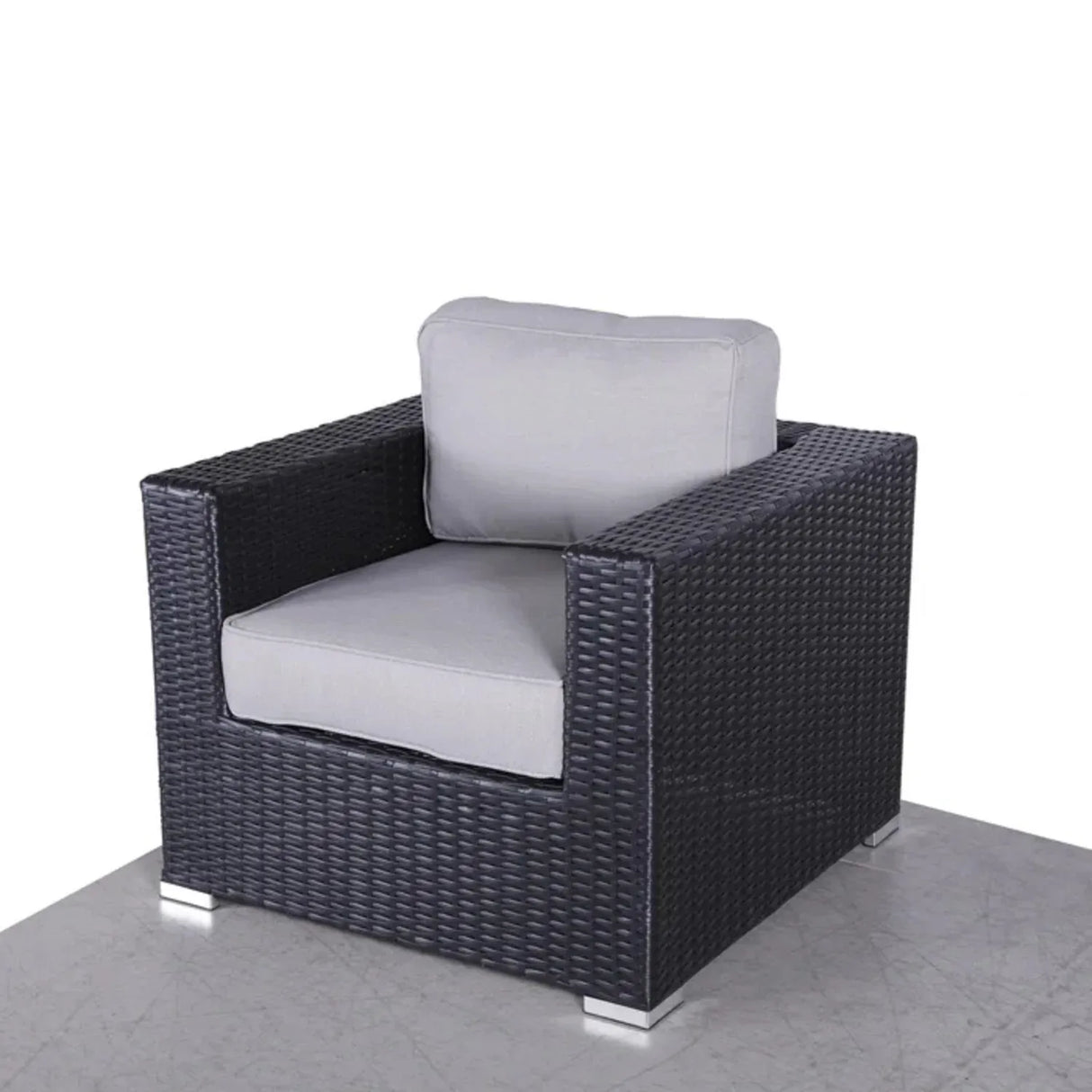 Modern Weather-Resistant Wicker Patio Chair With Cushions - Omega Lifestyles