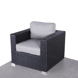 Modern Weather-Resistant Wicker Patio Chair With Cushions - Omega Lifestyles