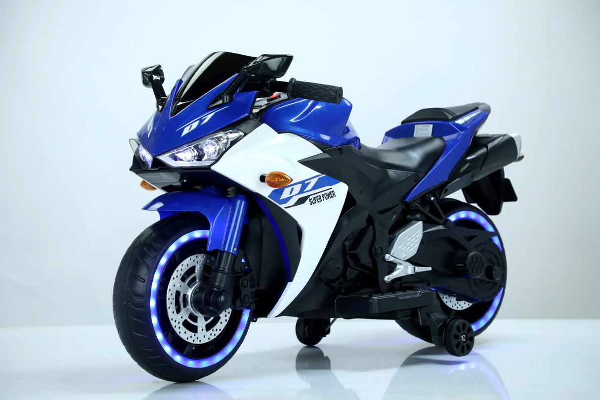 12V Kids Electric Ride On Motorcycle With Training Wheels - Omega Lifestyles