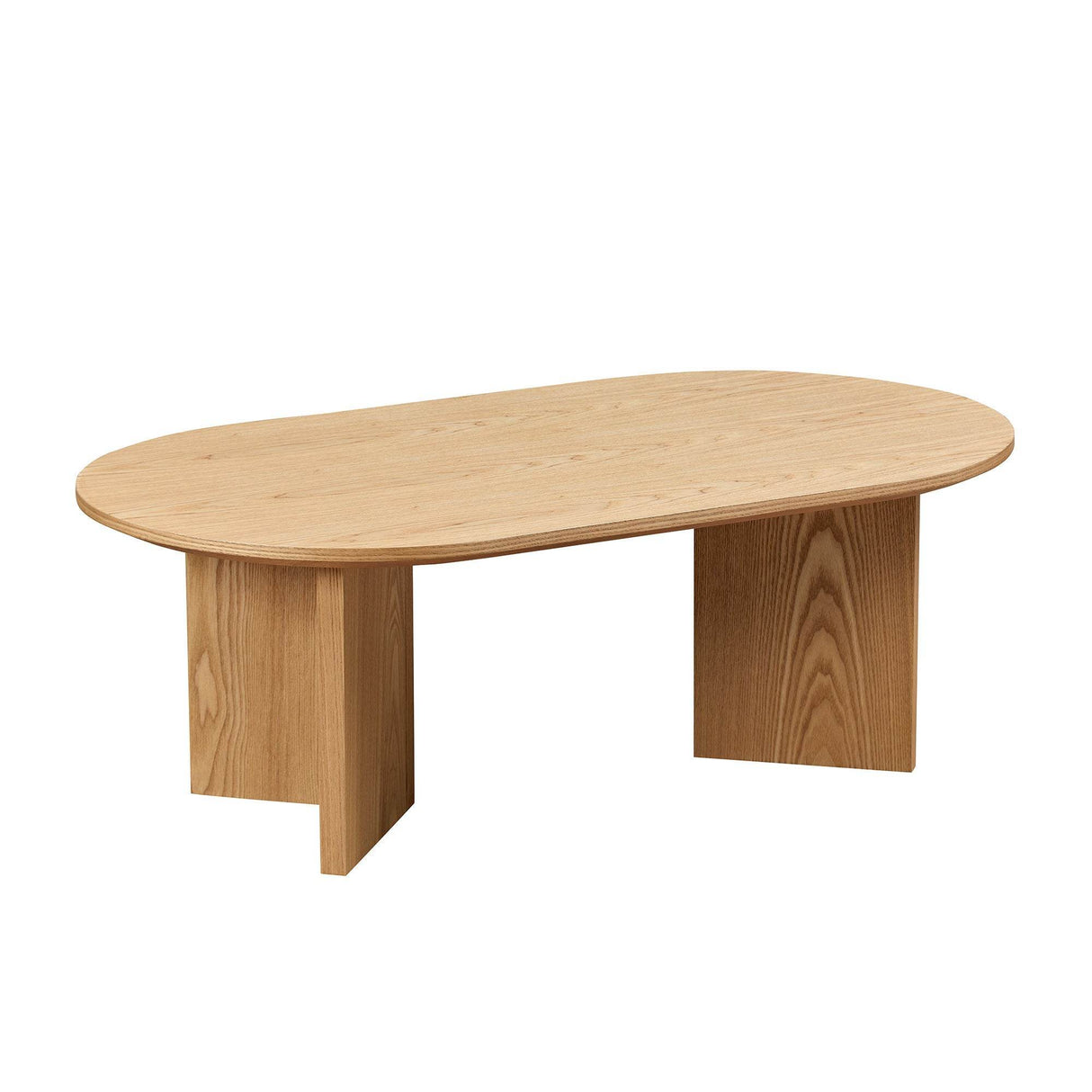Modern Compact Oak MDF Pedestal Coffee Table - Sleep Galleria