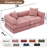 Modular Folding Convertible Corduroy Sofa Bed - Omega Lifestyles