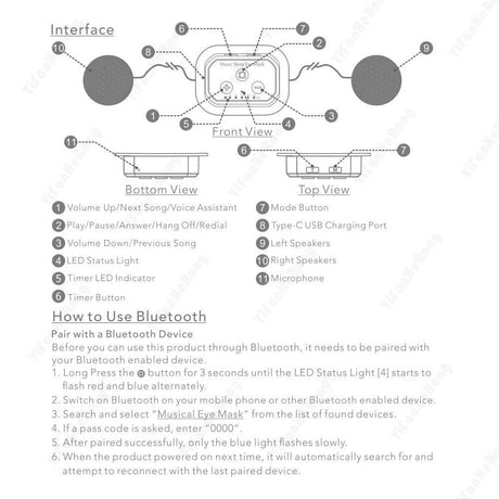 Bluetooth White Noise Sleep Mask With Ice Silk - Sleep Galleria