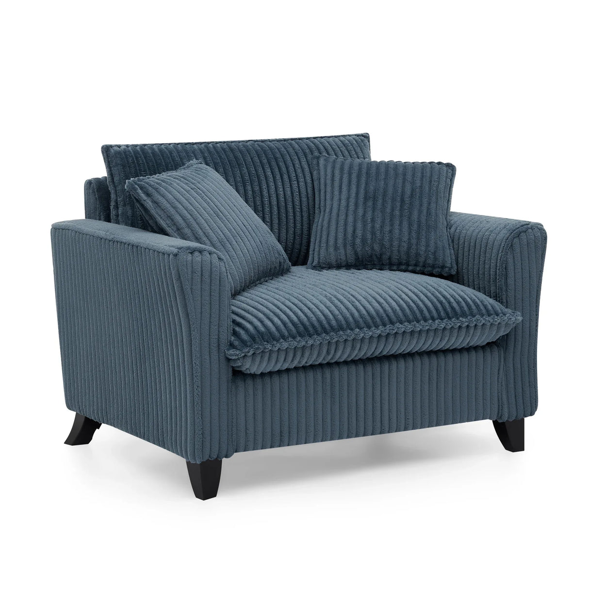 Corduroy Foam Lazyman Single-Person Sofa Chair Blue - Omega Lifestyles