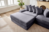 Corduroy Convertible Foldable Floor Sofa Bed - Omega Lifestyles