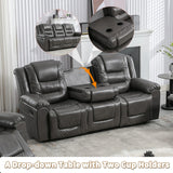 Home Theater 3-Seater Manual Recliner Chair With Cup Holders - Omega Lifestyles