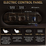 Ultra-Plush Genuine Leather Power Recliner With RGB Lighting - Omega Lifestyles