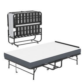 Twin Medium 5-Inch Memory Foam Folding Bed Frame - Omega Lifestyles