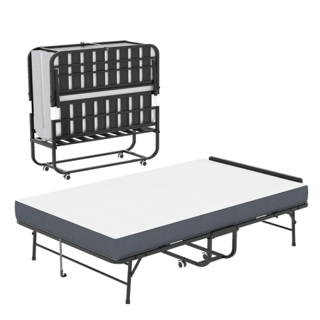 Twin Medium 5-Inch Memory Foam Folding Bed Frame - Omega Lifestyles
