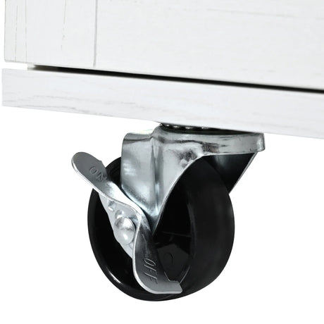 Farmhouse Kitchen Island Cart With Power Outlet - Omega Lifestyles