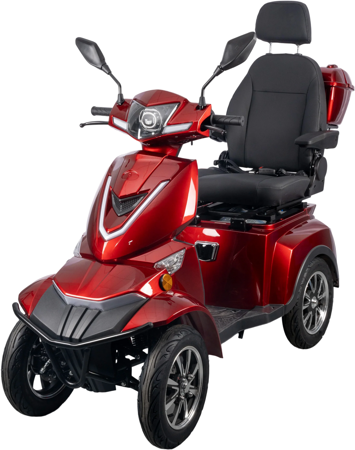 Heavy Duty 4 Wheel Red Mobility Scooter - Omega Lifestyles