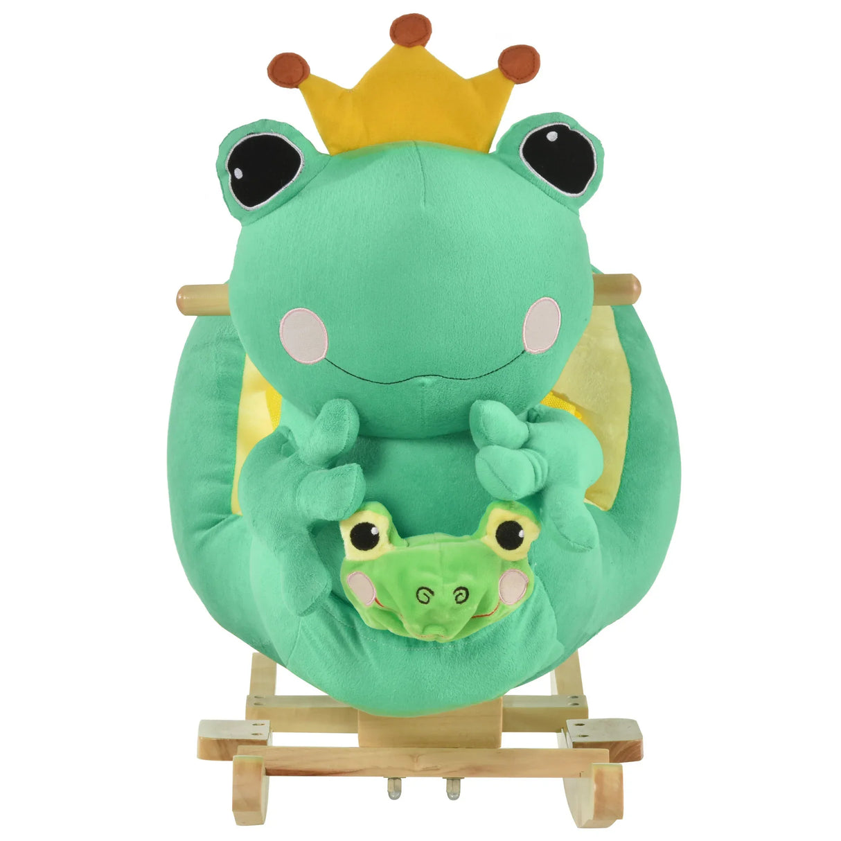 Plush Kids Ride-On Frog Rocking Chair With Music - Omega Lifestyles