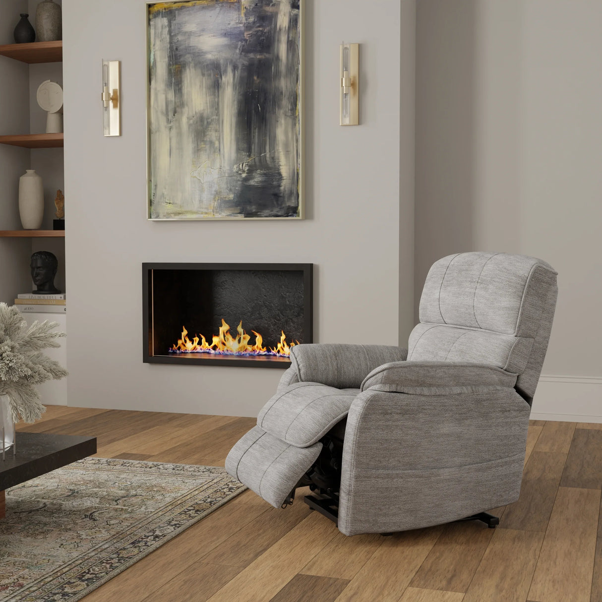 Ultra-Soft Plush Fabric Power Lift Recliner Chair - Omega Lifestyles