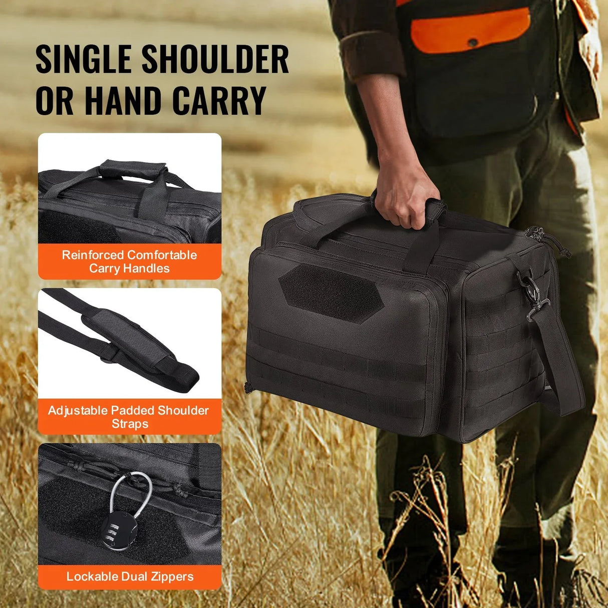 Tactical 3-Pistol Polyester Gun Range Bag - Omega Lifestyles