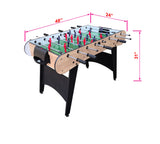 4-Foot Wood MDF Steel Foosball Table with Balls - Omega Lifestyles