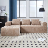 Chenille Modular 3-Seat Sectional Sofa With Side Pockets - Omega Lifestyles