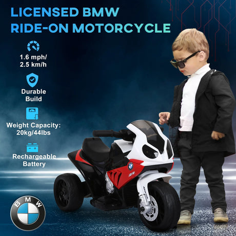 Licensed BMW 6V Toddler 3-Wheel Electric Motorcycle - Omega Lifestyles