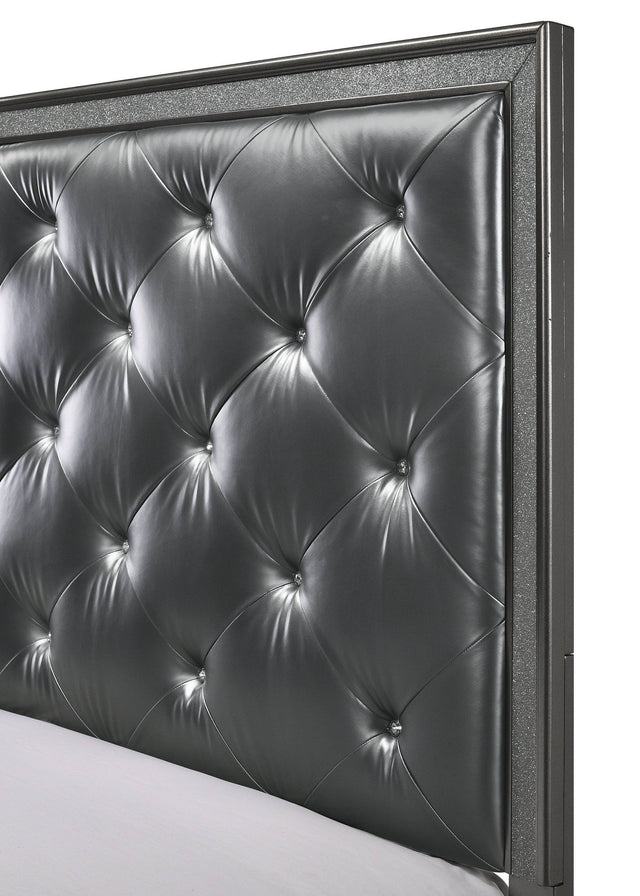 Queen Plush Tufted Upholstered Wood Panel Bed Frame - Omega Lifestyles