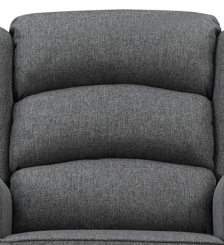 Gray Fabric Pocket Coil Rocking Chair With Wooden Legs - Omega Lifestyles