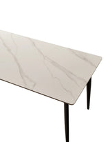 Mid Century Modern 55-Inch Round Sintered Stone Dining Table - Omega Lifestyles