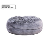 Soft Faux Fur Memory Foam 60-Inch Bean Bag Chair - Omega Lifestyles